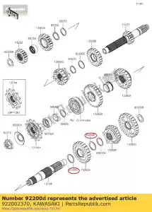 kawasaki 922002370 01 rondelle, 24,3x29,5x1 - La partie au fond