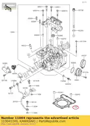 pakkingkop klx250-d1 van Kawasaki, met onderdeel nummer 110041249, bestel je hier online: