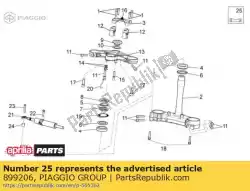 Aqui você pode pedir o abs de choque. Espaçador em Piaggio Group , com o número da peça 899206: