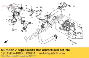 Honda 19315MW4000 couvercle, thermo - La partie au fond