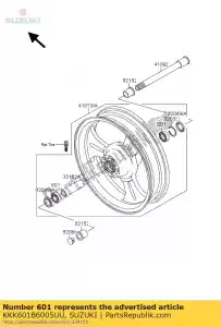 suzuki KKK601B6005UU cuscinetto-ball, # 6 - Il fondo