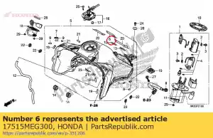 Honda 17515MEG300 fita, protetor de tanque - Lado inferior