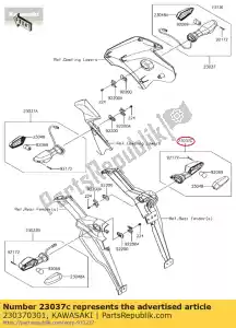 Kawasaki 230370301 turn indicator, left front / right rear - Right side