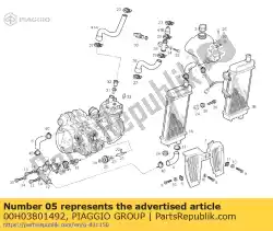 Qui puoi ordinare tubo refr. Dpto. Radiad. Gris da Piaggio Group , con numero parte 00H03801492: