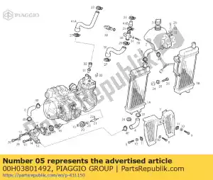 Piaggio Group 00H03801492 tubo refr.dpto.radiad.gris - Il fondo