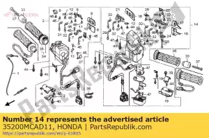 honda 35200MCAD11 switch assy., winker - Bottom side