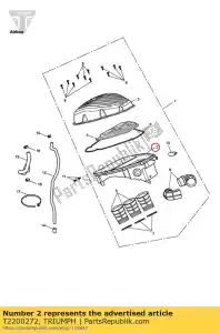 Triumph T2200272 airbox, lower - Bottom side