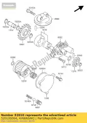 Here you can order the element-oil filter from Kawasaki, with part number 52010S004: