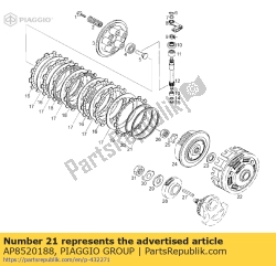 Aprilia AP8520188, Sluitring d114x126.5x0.8, OEM: Aprilia AP8520188