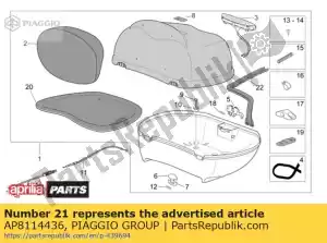 Piaggio Group AP8114436 chiusura bauletto - Il fondo