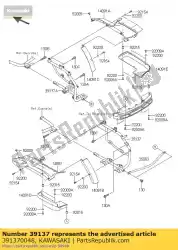 Here you can order the stay-comp,pannier,lh from Kawasaki, with part number 391370048: