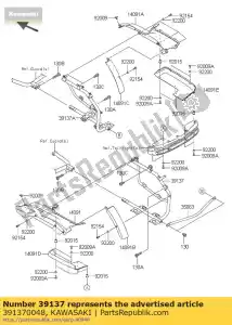 Kawasaki 391370048 stay-comp,pannier,lh - Bottom side