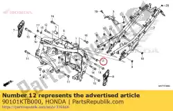 Here you can order the bolt, flange, 10x45 from Honda, with part number 90101KTB000: