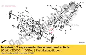 Honda 90101KTB000 bolt, flange, 10x45 - Bottom side