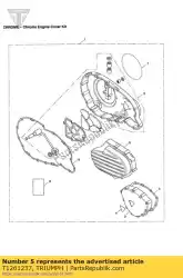 Ici, vous pouvez commander le couvercle d'embrayage assy auprès de Triumph , avec le numéro de pièce T1261237: