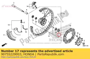 honda 90755229003 uszczelka olejowa, 21x37x7 (arai) - Dół