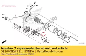 honda 31206MEW921 perno, terminal - Lado inferior