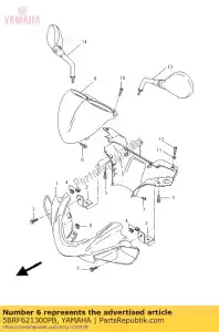 yamaha 5BRF621300PB coprire smx superiore - Il fondo