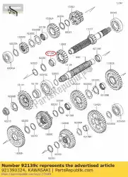 Here you can order the bushing,28. 1x31. 0x13. 5 zx1000j from Kawasaki, with part number 921390324: