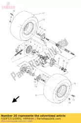 Ici, vous pouvez commander le moyeu, arrière auprès de Yamaha , avec le numéro de pièce 43DF53110000: