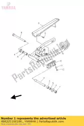 Tutaj możesz zamówić tylny wahacz komp. Od Yamaha , z numerem części 4BR2211001WL: