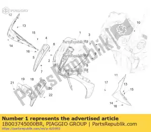 Piaggio Group 1B003745000BR schutzschild - Lado inferior