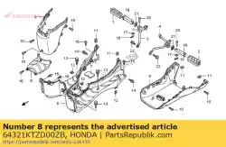 Here you can order the cover, under *nh1 * from Honda, with part number 64321KTZD00ZB: