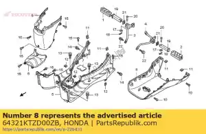 Honda 64321KTZD00ZB cover, under *nh1 * - Bottom side