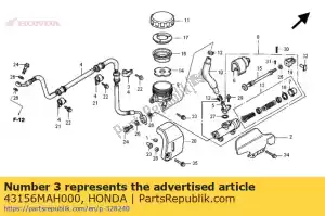 Honda 43156MAH000 clamper b, rr. manguera de freno - Lado inferior