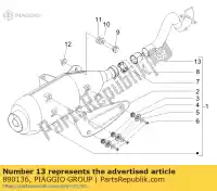 890136, Piaggio Group, uitlaatpijpcilinder aprilia derbi piaggio  carnaby rambla sport city sport city cube sport city street 125 200 250 300 2006 2007 2008 2009 2010 2012, Nieuw