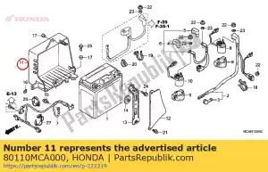 Honda 80110MCA000 caixa, bateria - Lado inferior