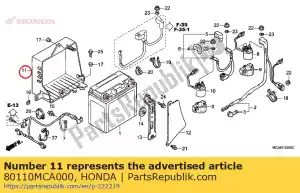 Honda 80110MCA000 doos, batterij - Onderkant