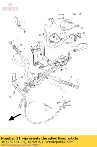 yamaha 3HX262461000 final, agarre - Lado inferior