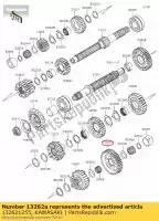 132621255, Kawasaki, 01 marcha, salida baja, 39t kawasaki  1000 2017 2018 2019 2020 2021, Nuevo