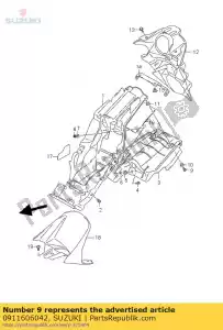 suzuki 0911606042 bolt,6x20 - Bottom side