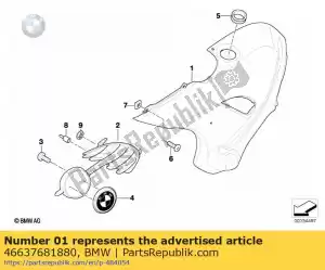 bmw 46637681880 bekledingspaneel rechts - geel 2 - Onderkant