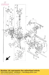 yamaha 50H149870000 tuyau - La partie au fond