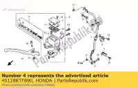 45128KTF890, Honda, clamper a, flexible de frein honda sh 125 150 2009 2010 2011 2012, Nouveau