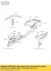 Tutaj możesz zamówić wzór, os? Ona, lewa zr800agf od Kawasaki , z numerem części 560751201: