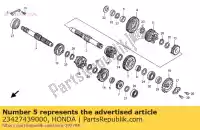 23427439000, Honda, collier, arbre intermédiaire de pignon bas honda cg clr xlr 125 1998 1999, Nouveau