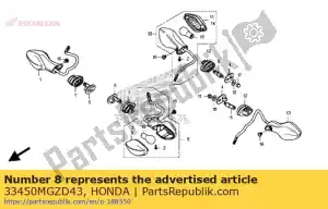 Honda 33450MGZD43 winker assy., l. fr. (12v - Lado inferior