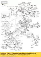 140920738, Kawasaki, copertina, perno, sx er650ecf kawasaki er-6f er-6n 650 2012 2013 2014 2015 2016, Nuovo