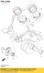 Here you can order the bearing,crk pin from Suzuki, with part number 1216438E000A0: