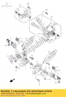 4351635F00, Suzuki, Barre, pied avant suzuki gsx r 600 750 1000 2000 2001 2002 2003 2004 2005, Nouveau