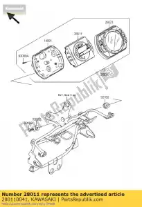 kawasaki 280110041 medidor, lcd zr750j6f - Lado inferior