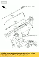 540120225, Kawasaki, Cable-throttle,closing er650a7 kawasaki er-6f er-6n 650 2006 2007 2008, New