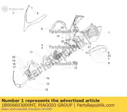 Aqui você pode pedir o escudo frontal em Piaggio Group , com o número da peça 1B006603000HT: