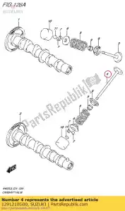 suzuki 1291210G00 valve,exhaust - Bottom side