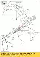 350221342290, Kawasaki, pára-choque traseiro traseiro, 1. green kx65- kawasaki  klx kx 65 110 2005 2006 2007 2008 2009 2010 2011 2012 2016 2017 2018 2019 2020, Novo