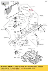 Ici, vous pouvez commander le 01 tuyau de refroidissement, purge d'air auprès de Kawasaki , avec le numéro de pièce 390620890: